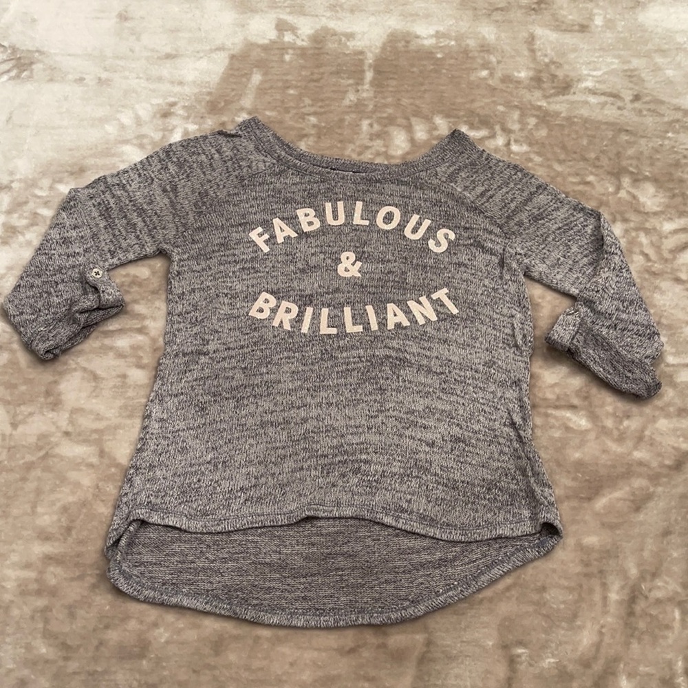 Girl’s Gray Lightweight Sweater Size 12